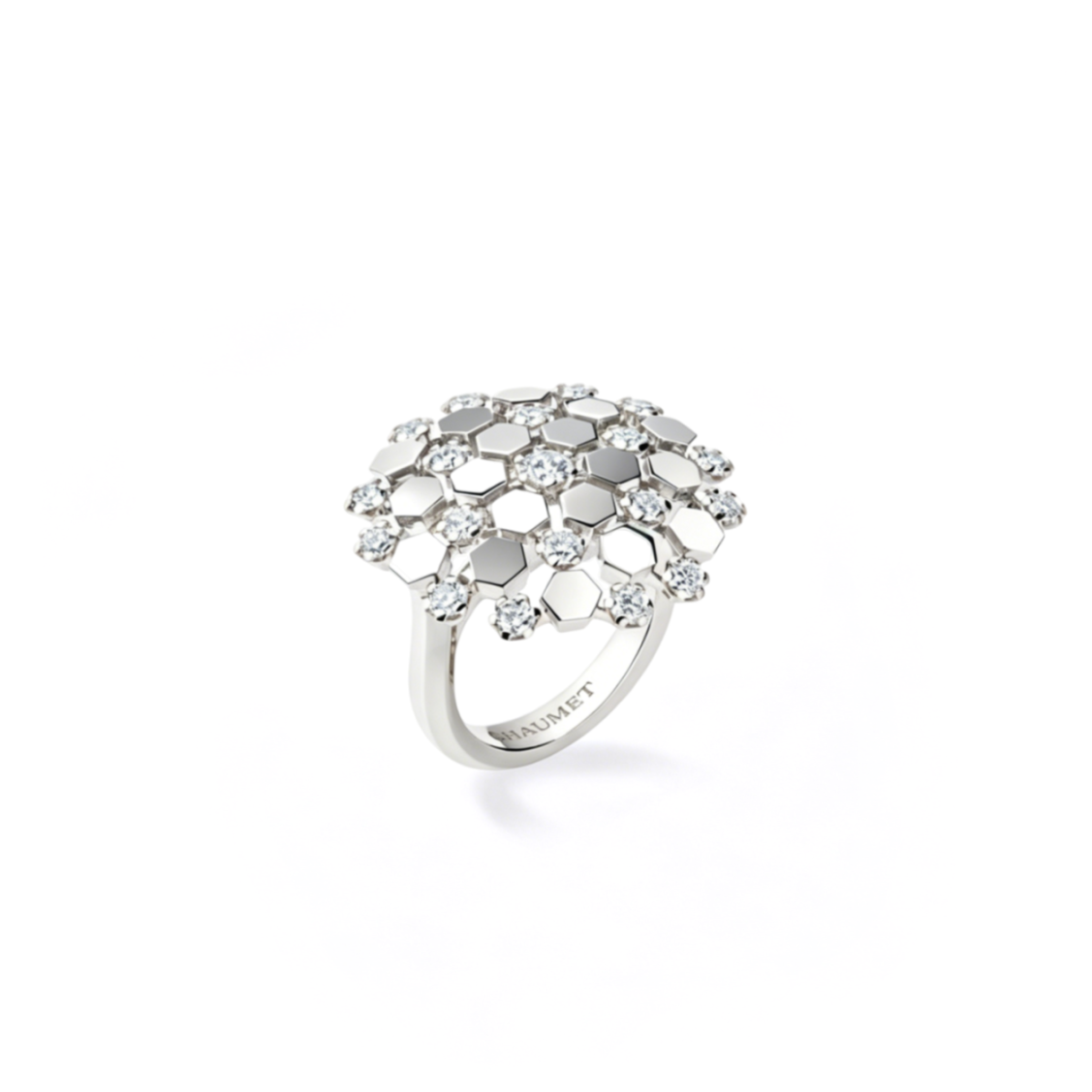 CHAUMET SNOWFLAKE HONEYCOMB RING